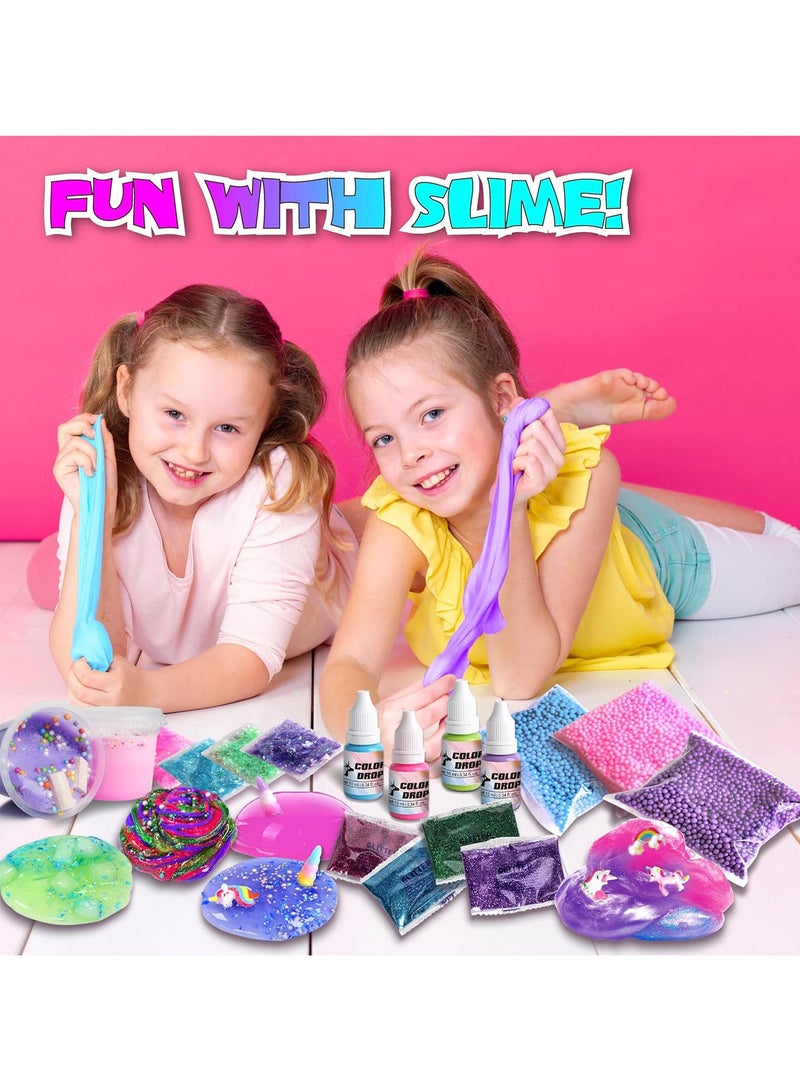 SIMDOW DIY Slime Kit for Kids-Non-Sticky,Soft & Scented to Make Cloud Slime, Foam Slime, Butter Slime, Unicorn Slime & Candy Slime with Charms – Stress Relief Party Favors & Great Gift Idea - Image 5