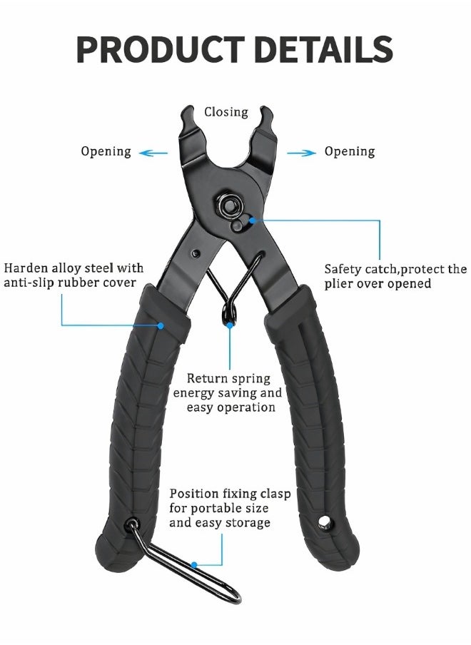 GROIC - 7 PCS Chains Repair Tool Kit  Bicycle Chain Removal or Installation Tools, Bike Link Plier + Chain Breaker Splitter Tool + Chain Checker + 3 Pairs Bicycle Missing Links+ Bike Chain Cleaner - Image 1