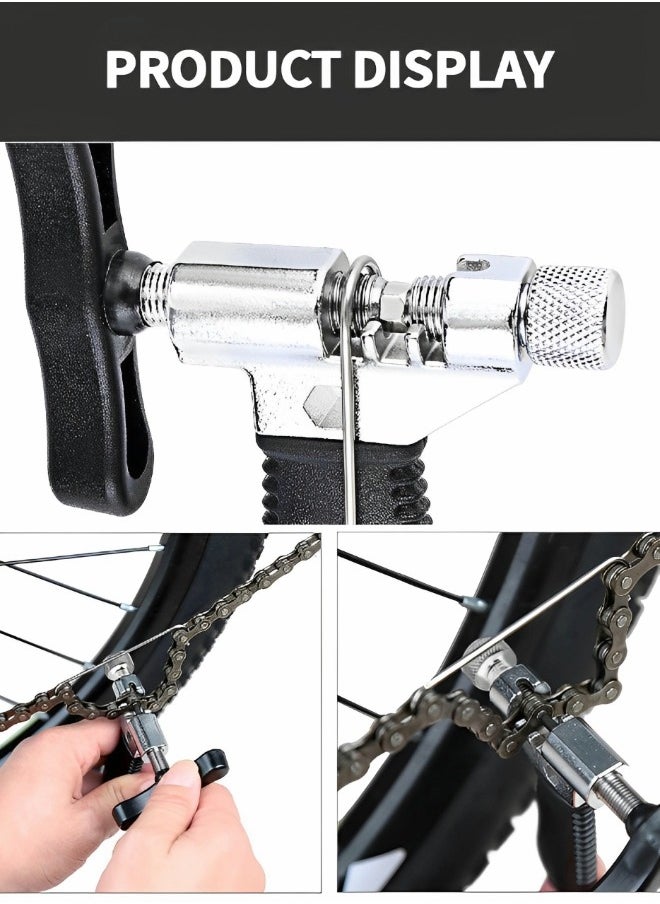 GROIC - 7 PCS Chains Repair Tool Kit  Bicycle Chain Removal or Installation Tools, Bike Link Plier + Chain Breaker Splitter Tool + Chain Checker + 3 Pairs Bicycle Missing Links+ Bike Chain Cleaner - Image 1