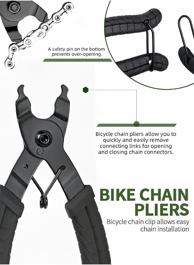 GROIC - 7 PCS Chains Repair Tool Kit  Bicycle Chain Removal or Installation Tools, Bike Link Plier + Chain Breaker Splitter Tool + Chain Checker + 3 Pairs Bicycle Missing Links+ Bike Chain Cleaner - Image 1
