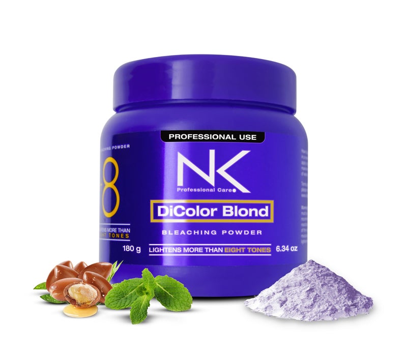 NK Professional Care DiColor Blonde | bleaching powder | lightener for hair | Lightens +8 shades without damaging the hair strand. 180 g - Image 1