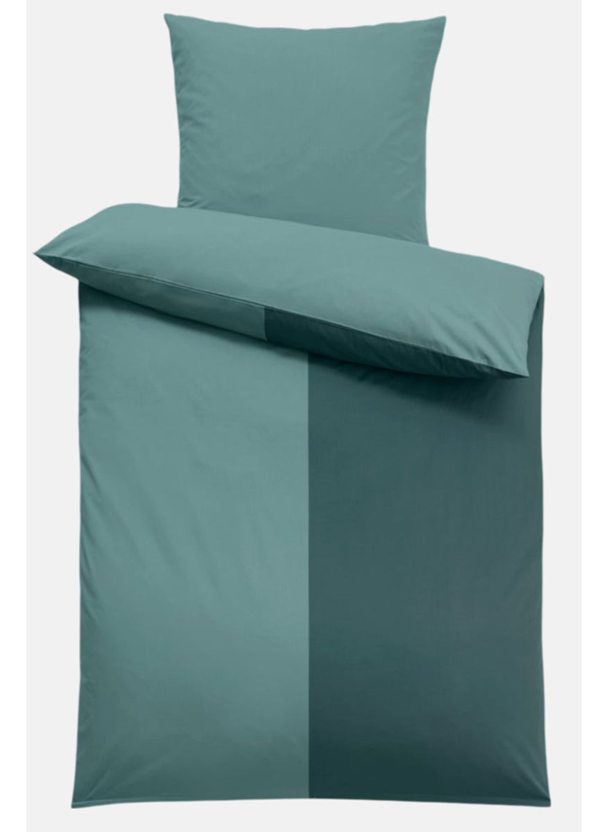 Tchibo Premium Solid Single Cotton Duvet Set 135 x 200 cm, Sage  - Image 2