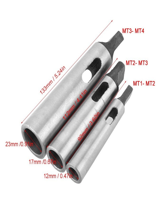 Walfront Morse Taper Drill Sleeve Reducing for Lathe Milling (MT1 to MT2,MT2 to MT3,MT3 to MT4,3pcs) - Image 2
