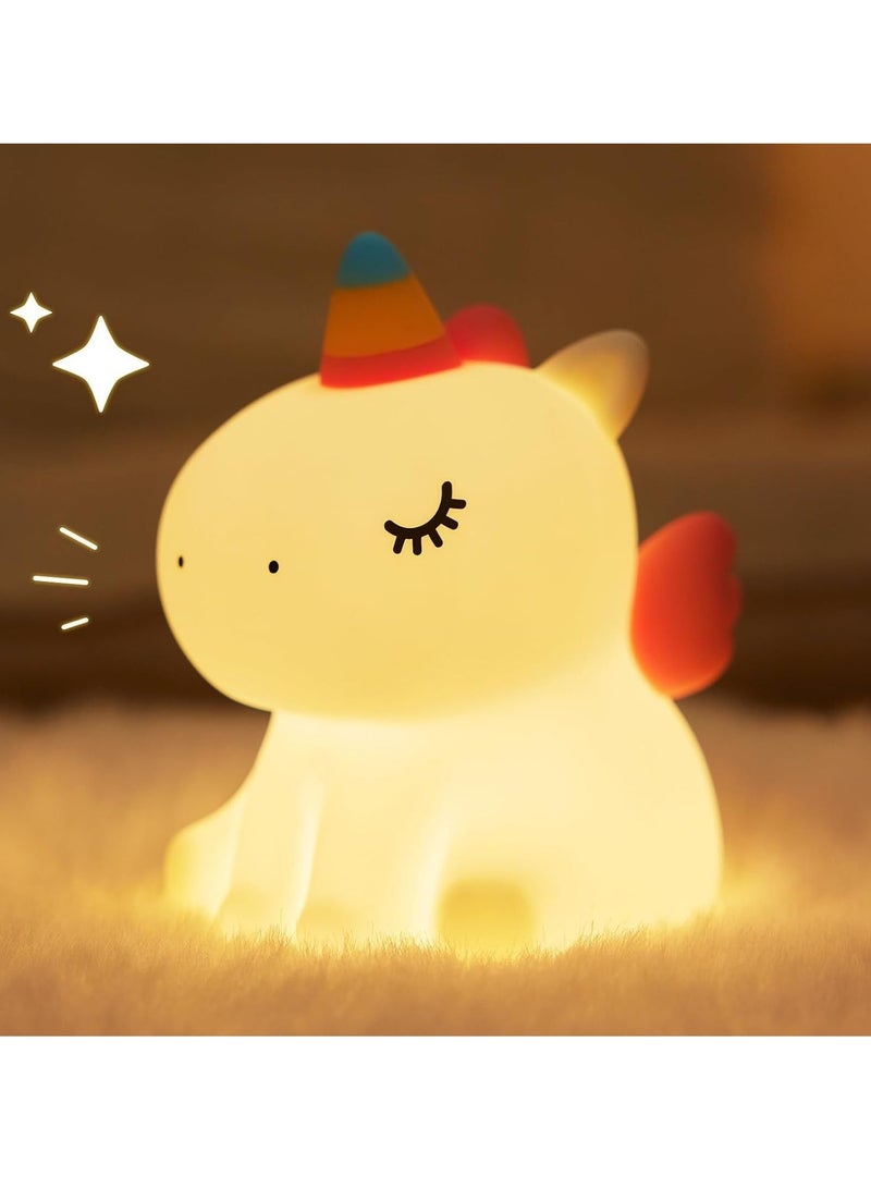 TIGER LED Rechargeable Cute Night Light with Remote – Soft Silicone Animal-Shaped Lamp with 3 Levels of Warm Light – Ideal for Breastfeeding, Nursery & Kids Rooms – Squishy Novelty Bedside Lamp for Boys & Girls – Perfect Gift for Children - Image 1