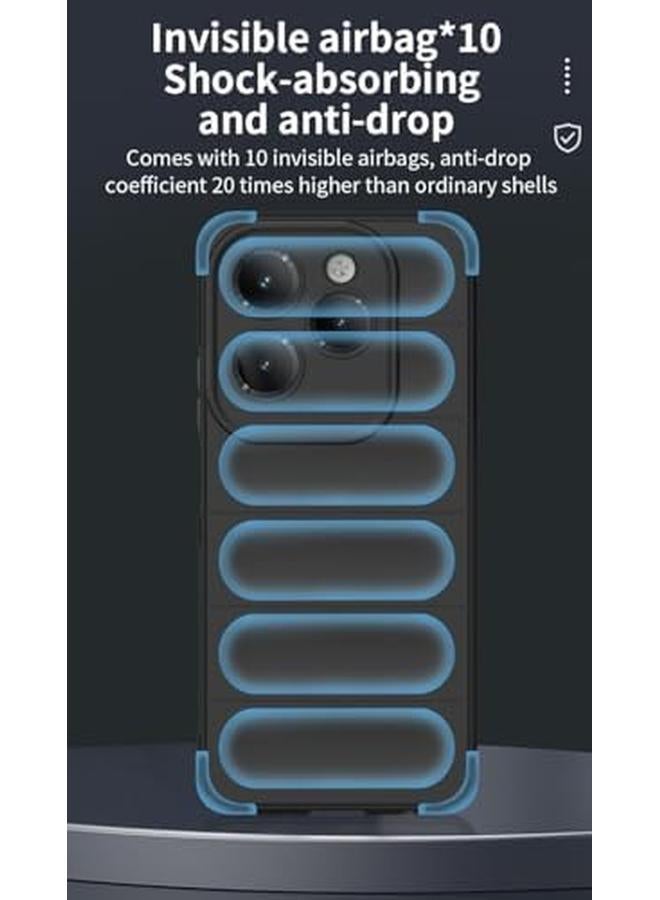 إيروريكس جراب سيليكون سائل متوافق مع هاتف Infinix Hot 40 Hot 40 Pro مع حماية عدسة الكاميرا ومضاد للخدش وبطانة من الألياف الدقيقة الناعمة وغطاء مطاطي كامل الجسم مقاوم للصدمات أزرق سماوي - Image 2