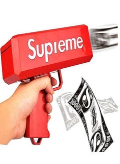 Generic PARTY TIME - Super Gun Money Shooter 100 Pcs Prop Money, Fake Money Gun Toy Play Money for Party Birthday Club Gifts for Kids Adults  - Image 1