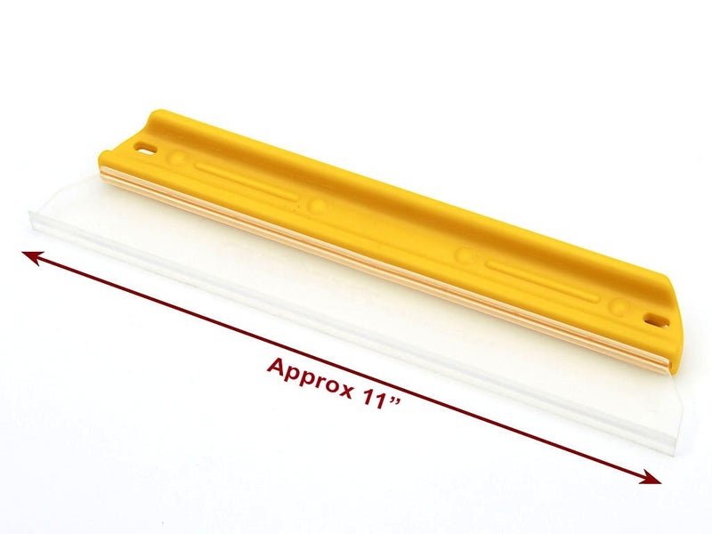 One Pass Soft N Dry 11" Waterblade Silicone T-Bar Squeegee Yellow - Image 3