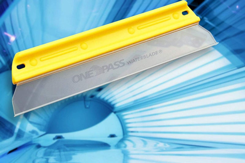 One Pass Soft N Dry 11" Waterblade Silicone T-Bar Squeegee Yellow - Image 2