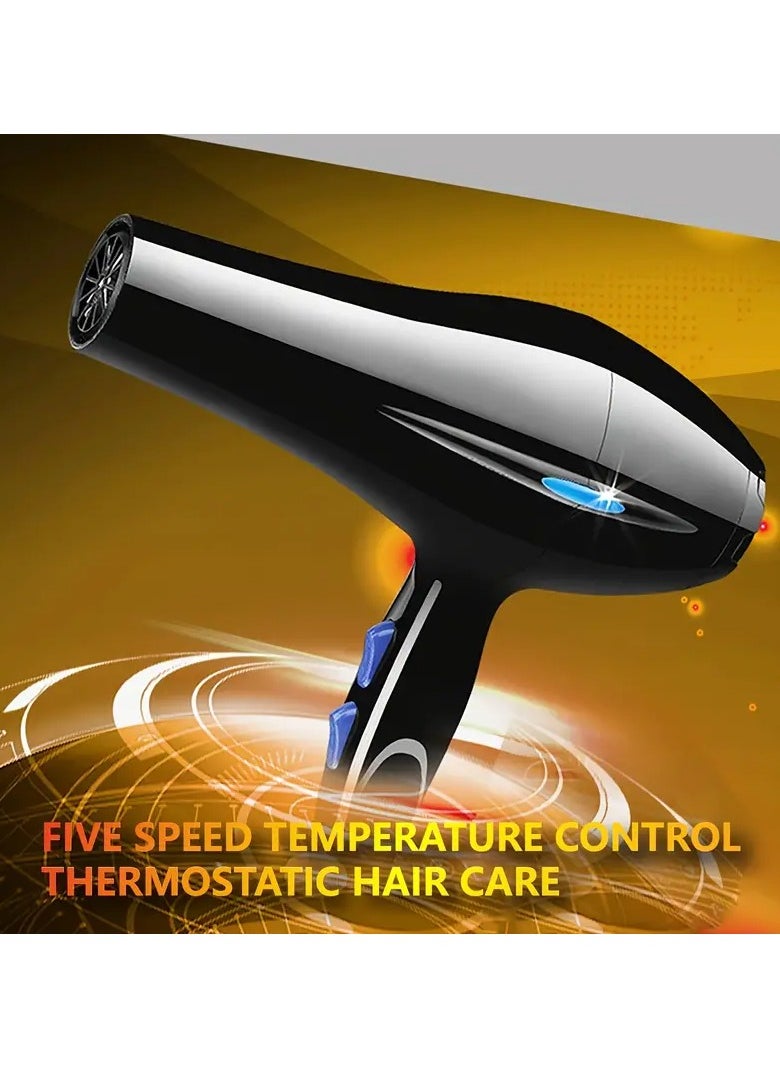 SILVER CREST 4500W Professional Hair Dryer and Straightener Set with High-Speed Brushed Motor, 220V Standard Plug, Black/Gold  - Image 4