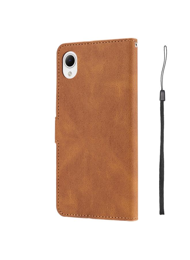 S-TOP Case For Samsung Galaxy A23e/A22e/A23S/A23 5G Japan Fantasy Classic Skin-feel Calfskin Texture PU Phone Case - Image 3