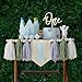 DCJHFJ Baby 1st Birthday Party Decorations For Handmade Tassel Garland Highchair Banner With One Cake Topper Blue Crown Hat - Image 3