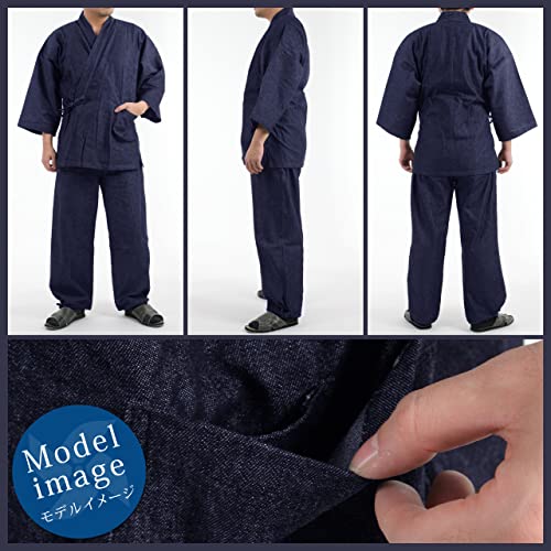 Edoten Men's Japan Kimono Denim Samue NV L - Image 3
