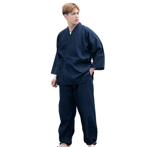 Edoten Men's Japan Kimono Denim Samue NV L - Image 1
