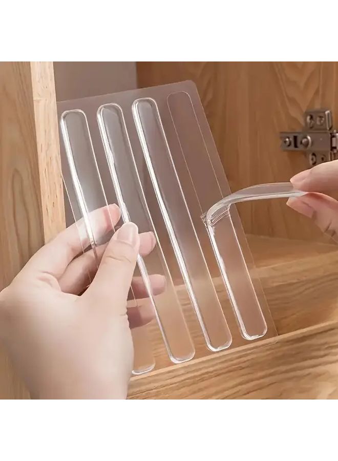 10 Pieces Transparent Self Adhesive Silicone Door Mat Noise Reduction Scratch Protection - Image 1