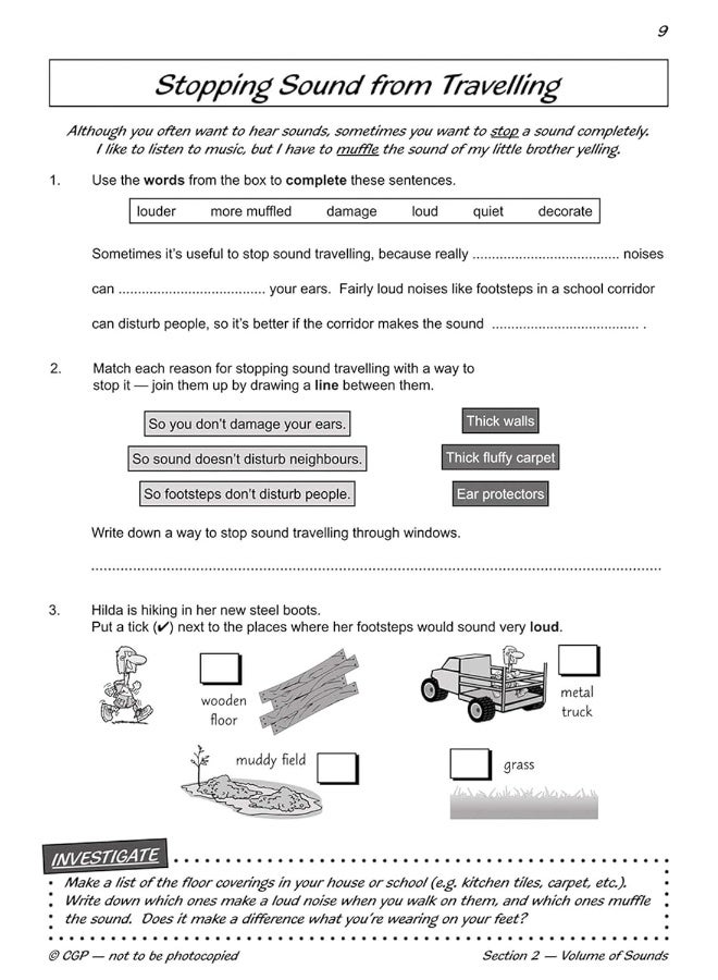 KS2 Science Year Four Workout: Sound  - Image 5