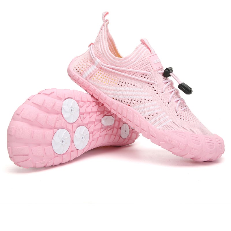 Water Shoes: Pink Size 39 - Anti-Slip Drain Outsole Breathable Cushioned Insole Anti-Collision Five Toe Design for Outdoor Water Sports Beach Hiking Fishing - Image 1