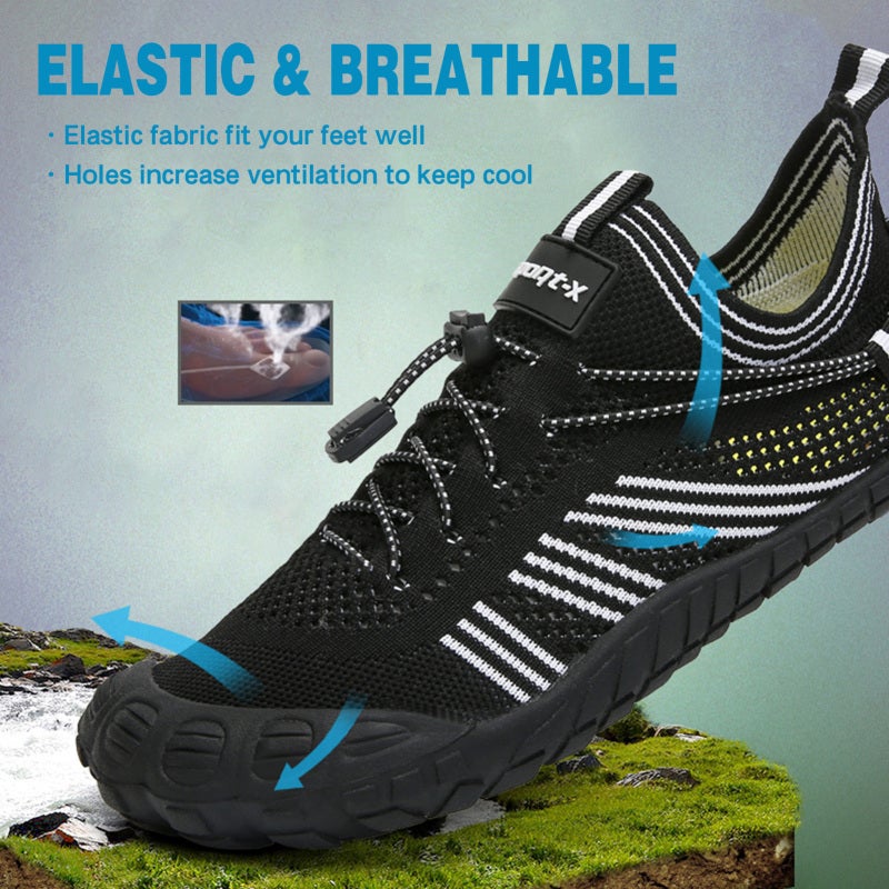 Water Shoes: Pink Size 39 - Anti-Slip Drain Outsole Breathable Cushioned Insole Anti-Collision Five Toe Design for Outdoor Water Sports Beach Hiking Fishing - Image 4