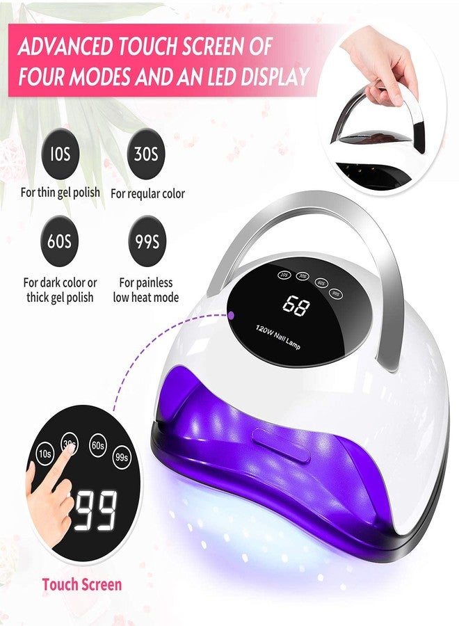 Haomaomao Nail Dryer for Gel Polish UV LED Nail Lamp 120W Curing Nail Dryer Gel Polish Nail Polish Dryer for Women Girls Home Use and Nail Salon - Image 2