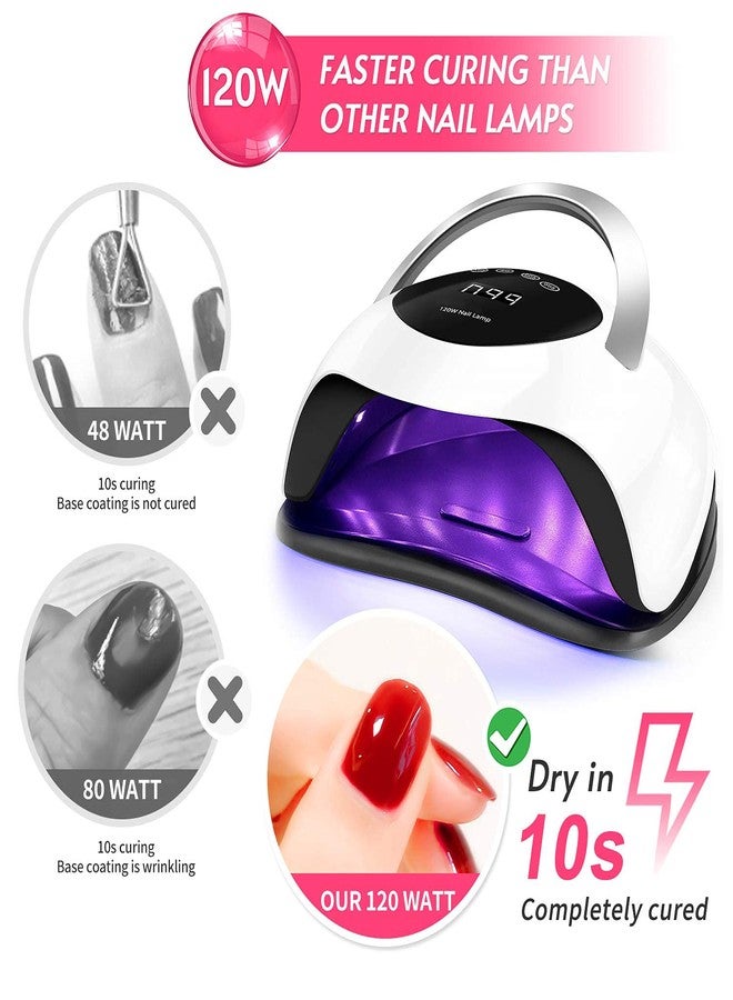 Haomaomao Nail Dryer for Gel Polish UV LED Nail Lamp 120W Curing Nail Dryer Gel Polish Nail Polish Dryer for Women Girls Home Use and Nail Salon - Image 4
