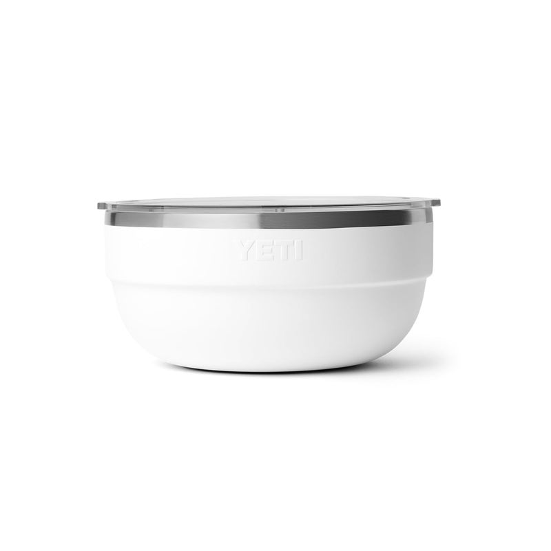 YETI Rambler Bowl, Vacuum Insulated, Stackable and Nestable Stainless Steel Bowl with Lid, 4.5 Quart, White - Image 3