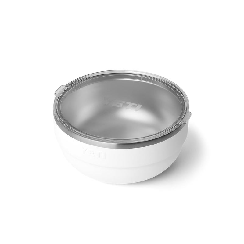YETI Rambler Bowl, Vacuum Insulated, Stackable and Nestable Stainless Steel Bowl with Lid, 4.5 Quart, White - Image 1