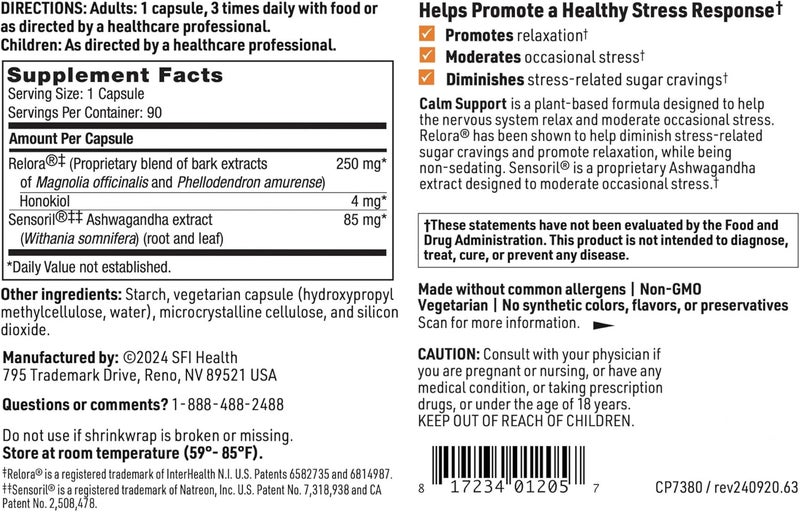 Klaire Labs Cortisol Management  Patented Herbal Stress Response Support Formula with Honokiol  Ashwagandha 90 Capsules - Image 5