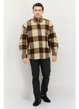 GANT Men Regular Fit Plaid Long Sleeves Casual Shirt, Brown Combo  - Image 2