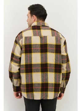 GANT Men Regular Fit Plaid Long Sleeves Casual Shirt, Brown Combo  - Image 3