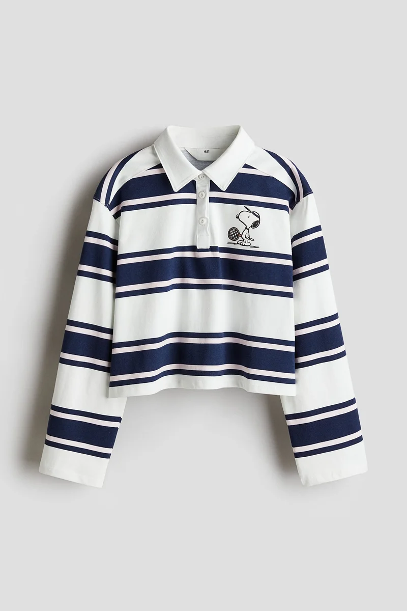 اتش اند ام Boxy rugby shirt