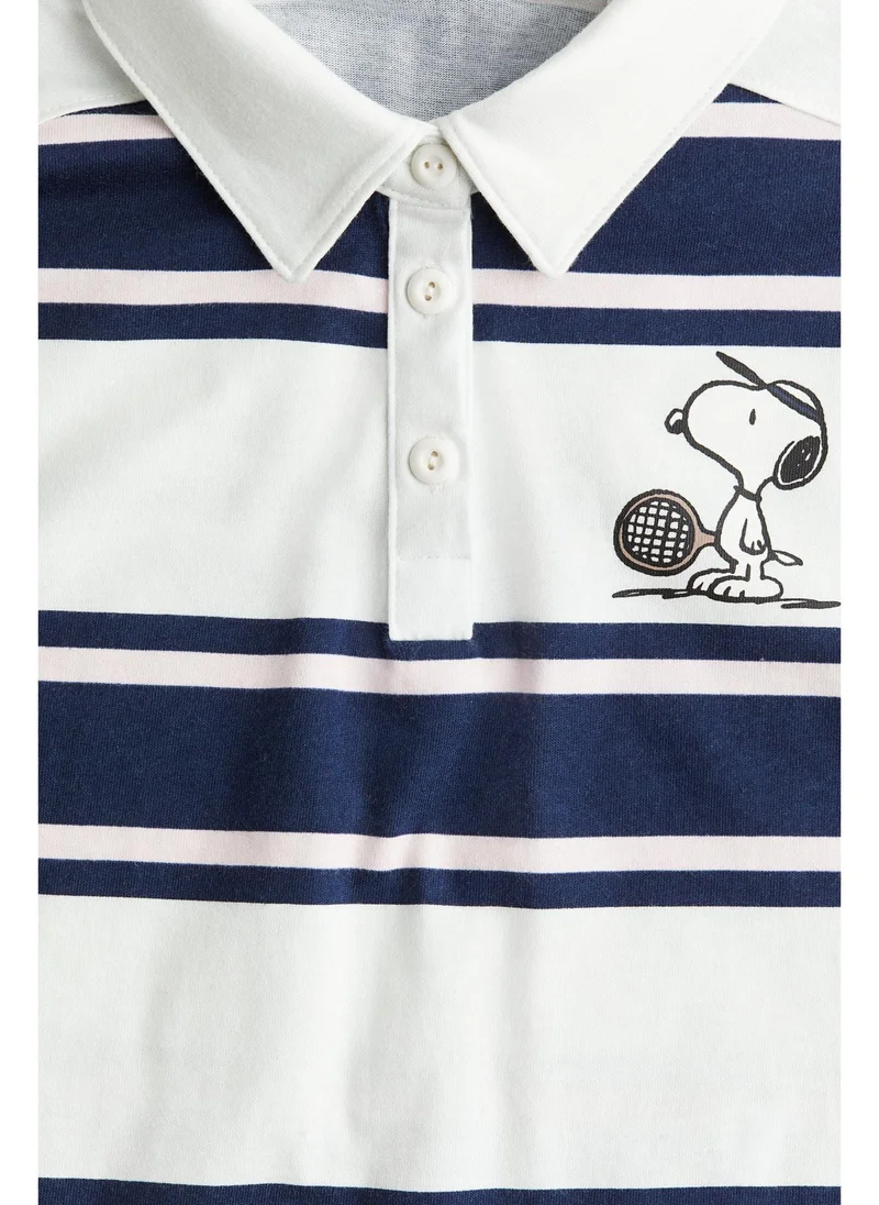 اتش اند ام Boxy rugby shirt