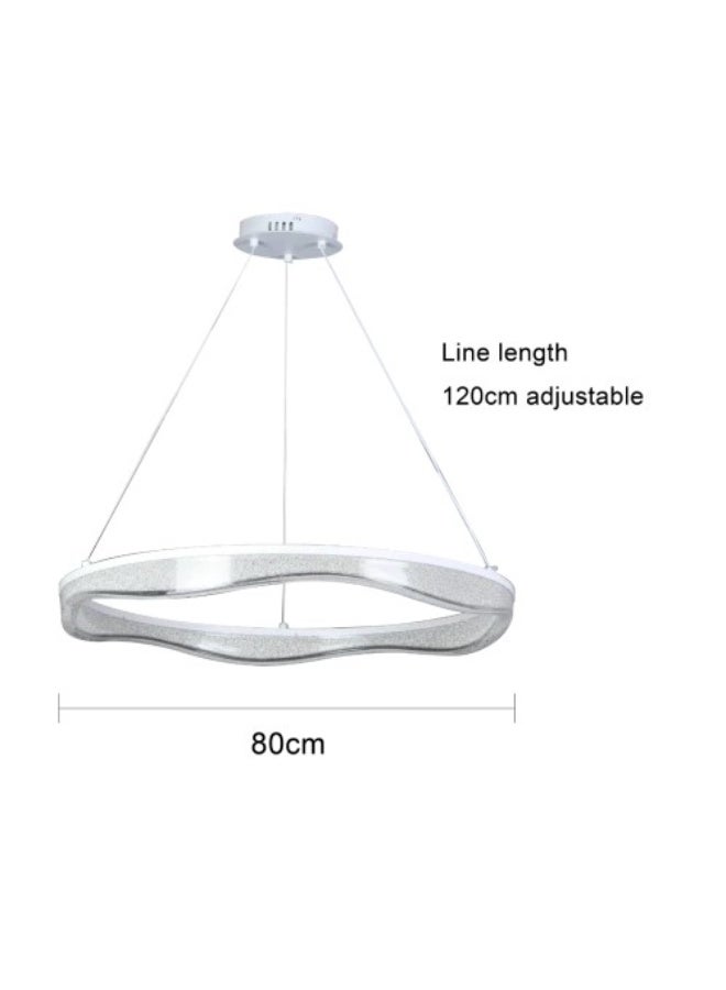 Hummer LED pendant light, 80 cm, white, 3‑mode lighting, 55W, wavy design, downward lighting - Image 3