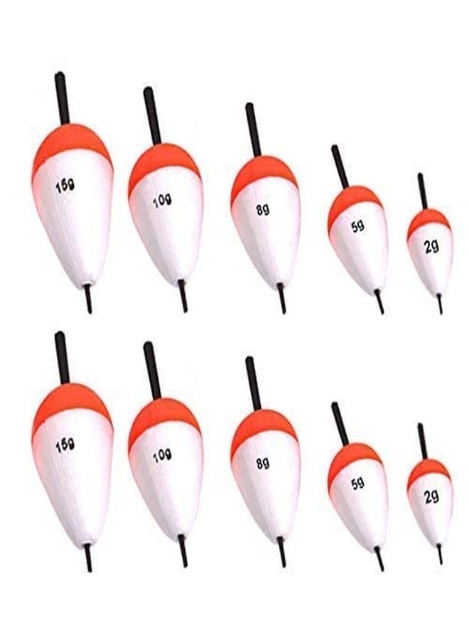 AUF Fishing Stereoform Bobber,Floats 2g/5g/8g/10/15g Pack of 10pcs - Image 1