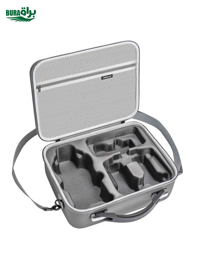BURAQ For DJI Air 3 / RC 2 / RC-N2 STARTRC Shoulder Storage Bag PU Handbag(Grey)  - Image 2