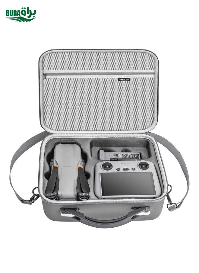 BURAQ For DJI Air 3 / RC 2 / RC-N2 STARTRC Shoulder Storage Bag PU Handbag(Grey)  - Image 4