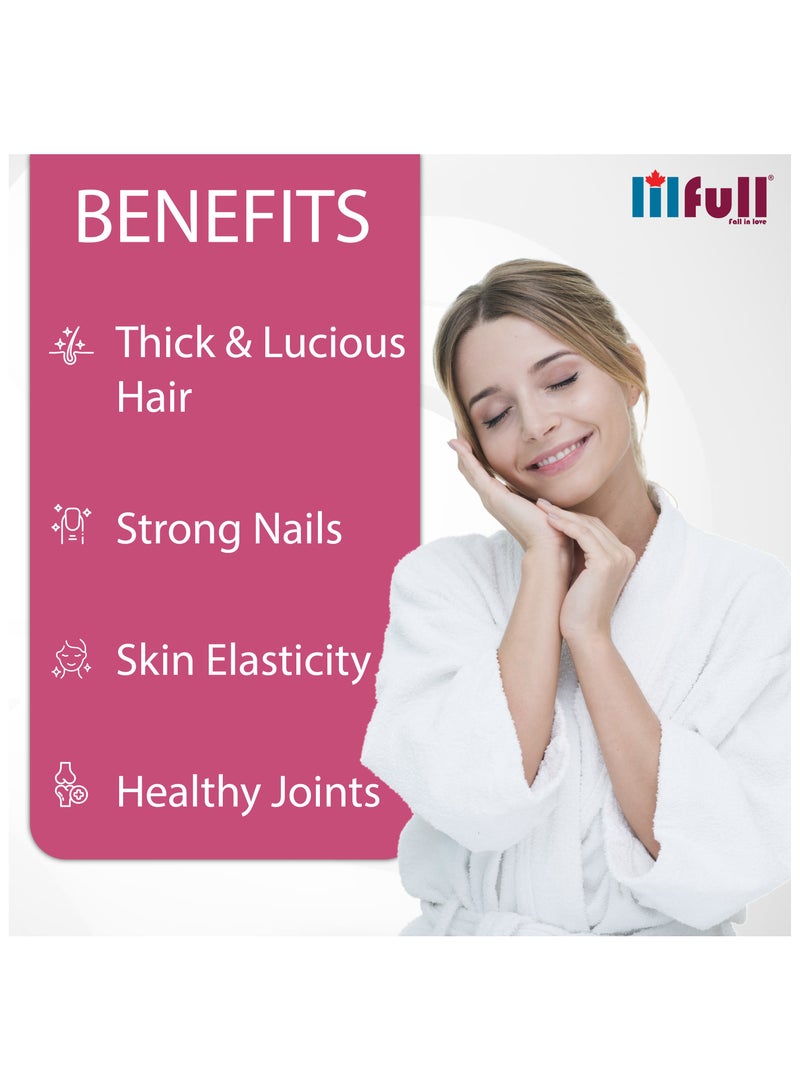 lilfull Beauty Collagen Liquid Shot - 10000mg (20 Servings x 25 ml) Improves Skin Glow - Image 3