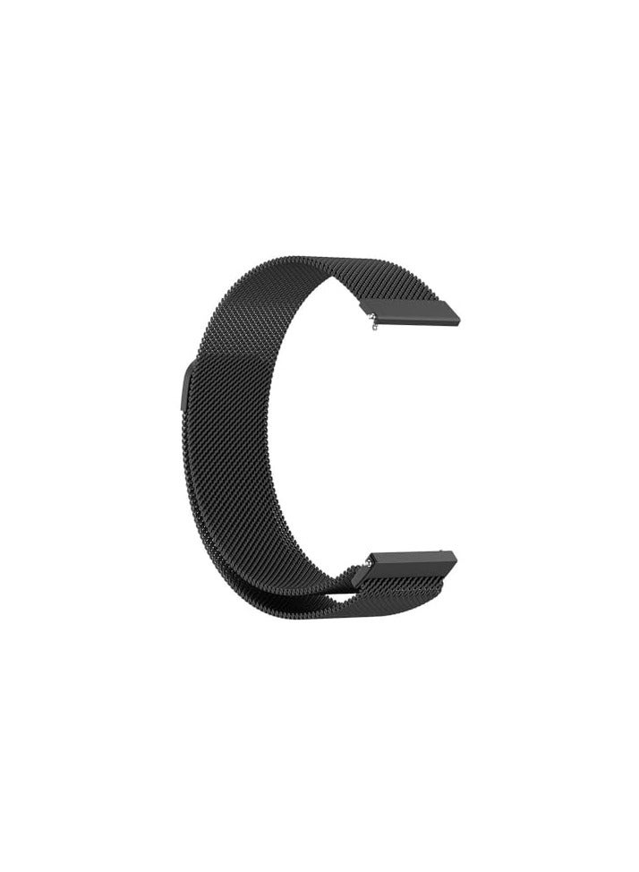 Strap Magnetic Milanese Metal Mesh Loop Band Strap Stainless for Samsung Galaxy Watch 6 & 5 & 4 Band 44mm 40mm/Watch 5 Pro Band 45mm/Galaxy Watch 4 Classic 46mm 42mm Band,20mm (Black)