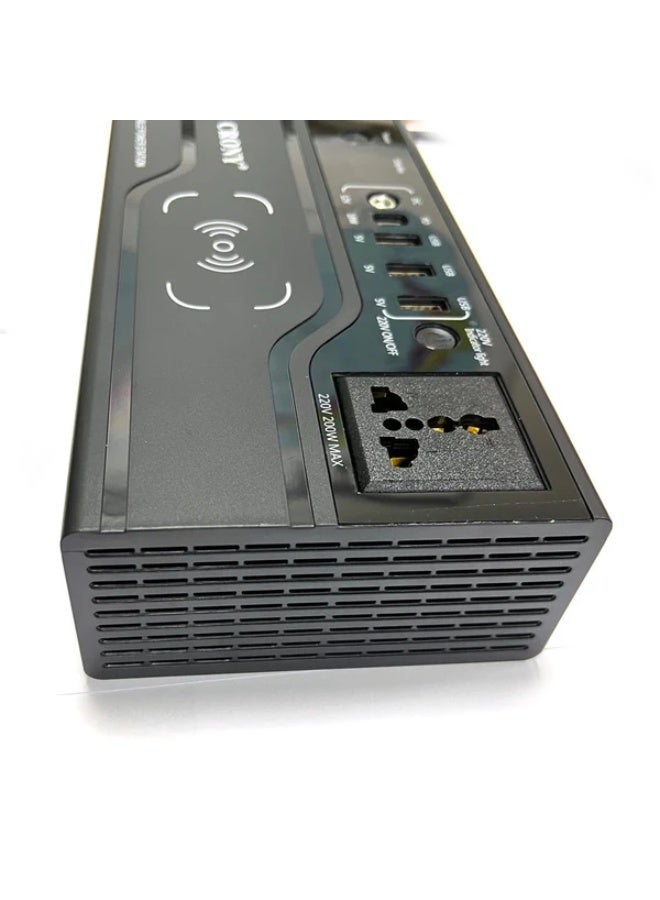 كروني محطة طاقة محمولة Crony Fac-200x مزودة بشاحن لاسلكي ووحدة بنك طاقة تيار متردد بقدرة 200 وات ومحطة طاقة خارجية محمولة للطوارئ - Image 4