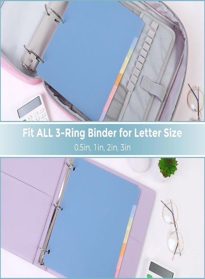 SKYDUE Durable Plastic 8-Tab Dividers, Big Tab Dividers for 3 Ring Binder, Write & Erase 3 Ring Binder Dividers with Tabs, with Sticker Labels, 1 Set, Pastel Color - Image 4
