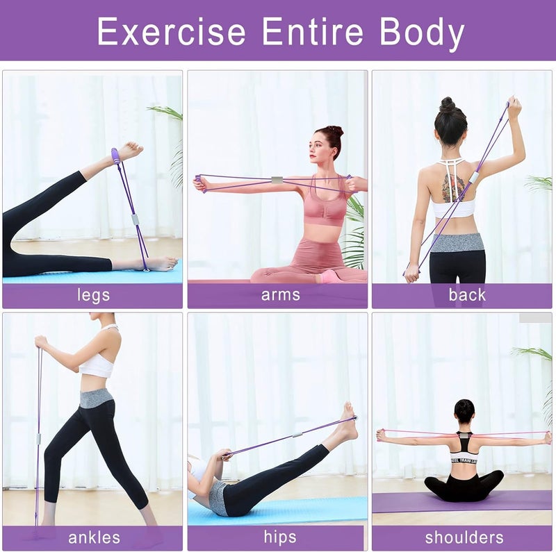 Lonimia 2 Pcs 8-Shaped Resistance Bands for Arms - High-Elasticity Latex with Non-Slip Handles - Image 4