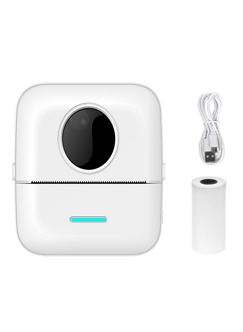 Label Printer, Portable Thermal Printer, Mini Photo Printer, Rechargeable Labeler, Small Bluetooth Inkless Printer with 11 Rolls Thermal Paper for Android and iOS Smartphones - Image 1
