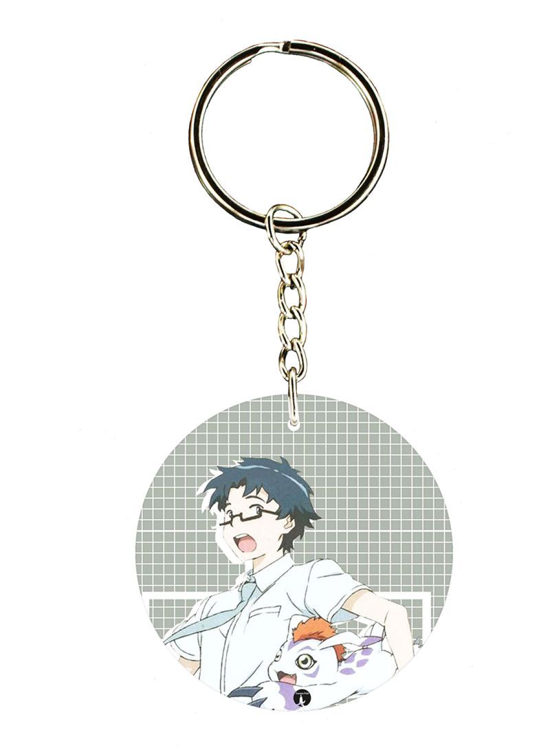 RKN Anime Digimon Double Side Printed Keychain