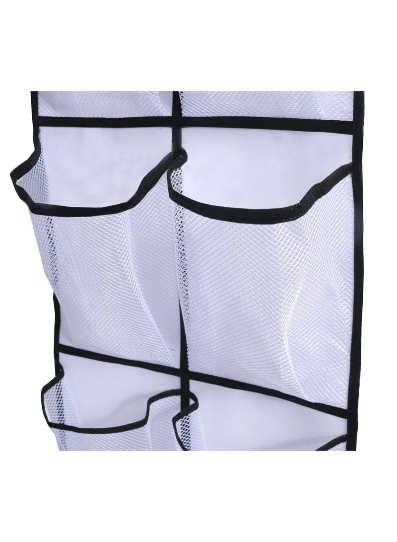 Narrow Over The Door Shoe Organizer 12 Large Mesh Pockets Hanging Storage Shoe Rack for Closet Organizers and Storage - Image 5