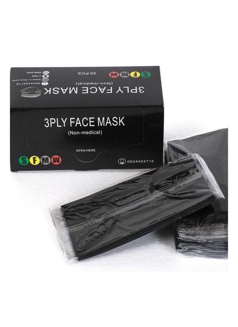 SFMW - 50 pieces of a black mask, covered - Image 1