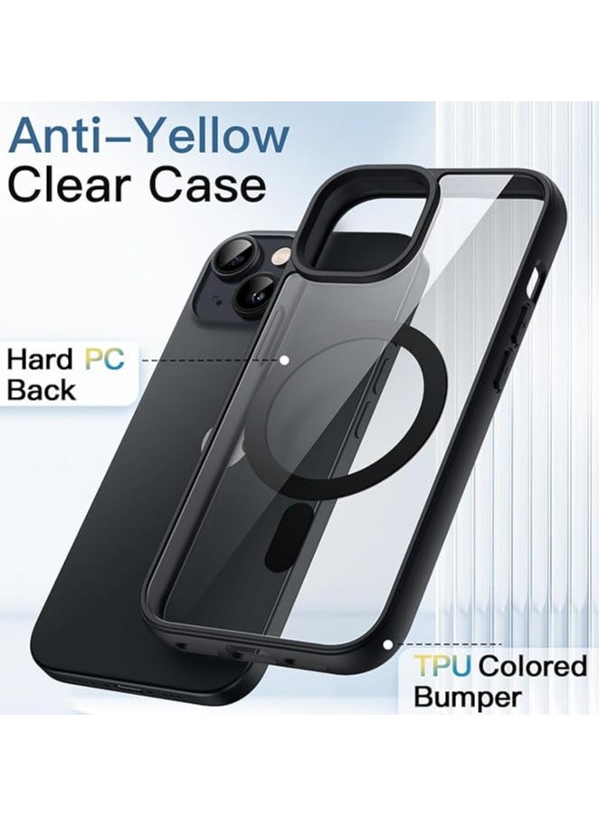 Denx Magnetic Case for iPhone 15 Case, Compatible with MagSafe, Plating Luxury Cover, Clear Soft TPU Shockproof Protective Phone Case, (Black)  - Image 4
