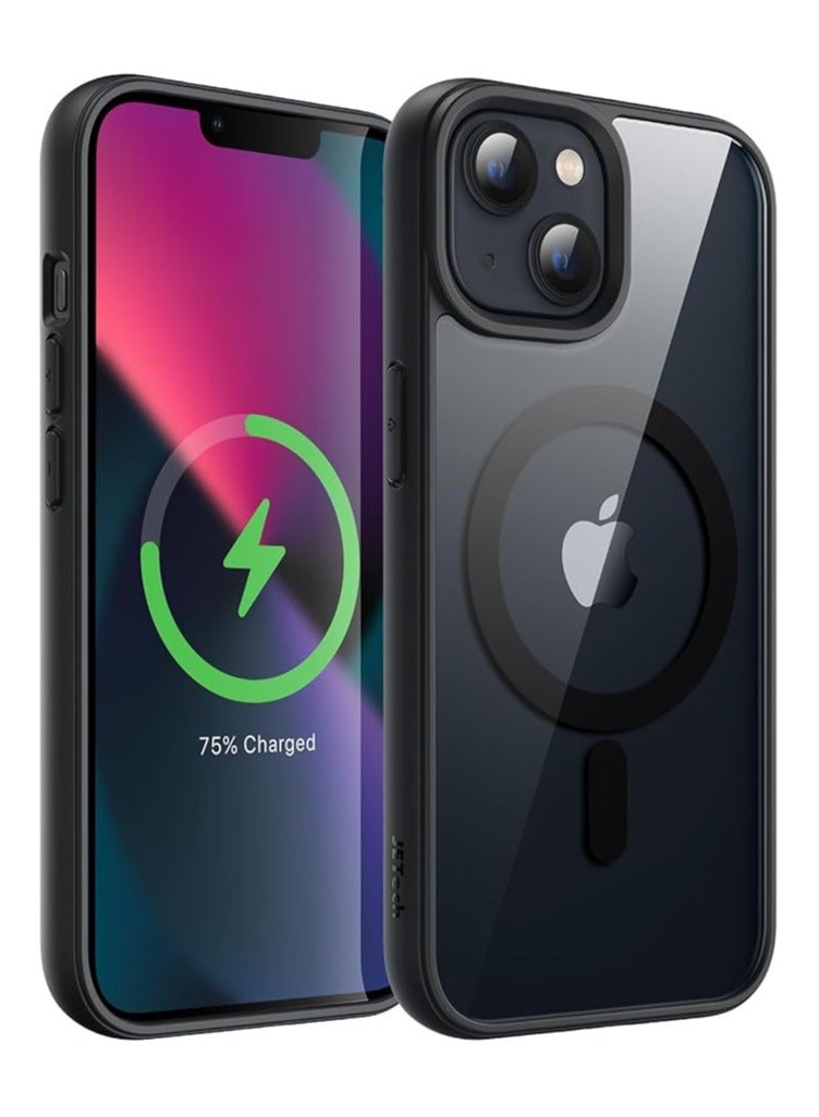 Denx Magnetic Case for iPhone 15 Case, Compatible with MagSafe, Plating Luxury Cover, Clear Soft TPU Shockproof Protective Phone Case, (Black)  - Image 1