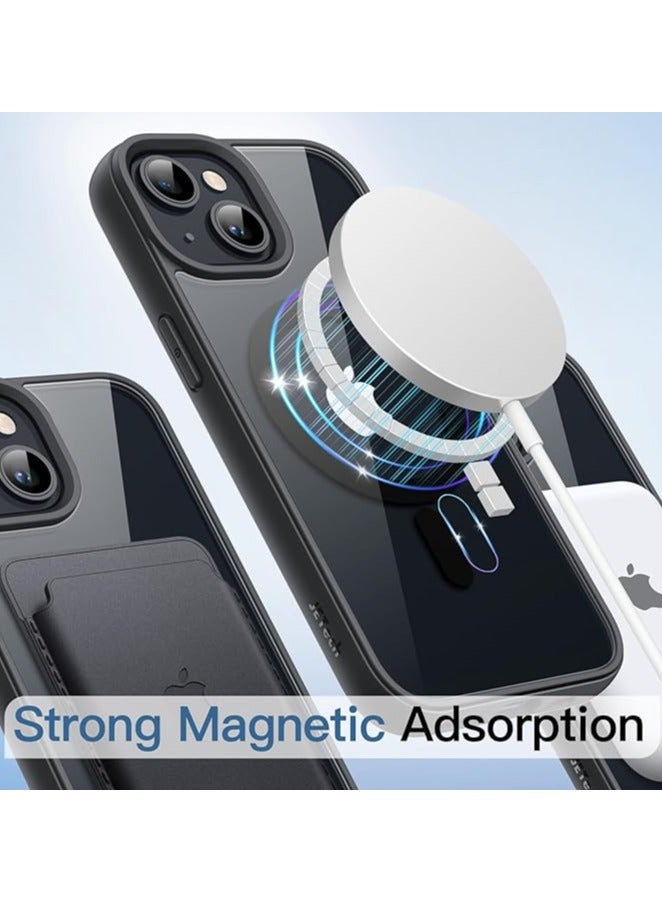 Denx Magnetic Case for iPhone 15 Case, Compatible with MagSafe, Plating Luxury Cover, Clear Soft TPU Shockproof Protective Phone Case, (Black)  - Image 2