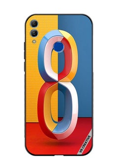 Protective Case Cover For Honor 10 Lite Number 8 Design Multicolour