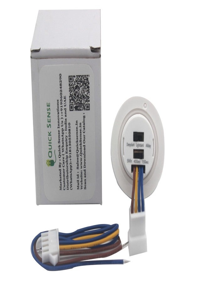 Quick Sense QS-05B PIR Motion Sensor Switch | Adjustable Time Delay | 3-Level Light Sensitivity | 110° Detection | 6m Range | Automatic Lighting Control - Image 3