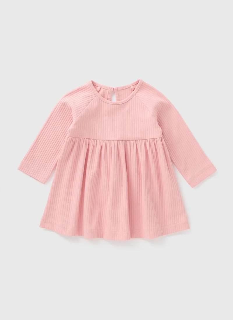 Matalan Baby Pink Ribbed Dress