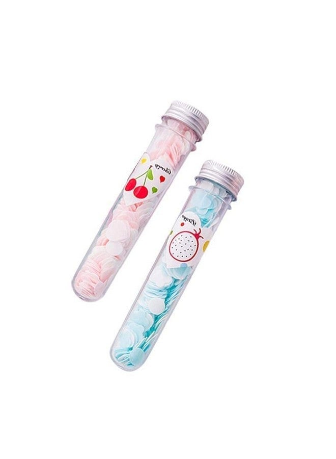 MALL SKY MALL Flower Design Tube Shape Bottle Paper Soap Clean Soft Bath For Travel (Pack Of 2)(ASSORTED) - Image 1